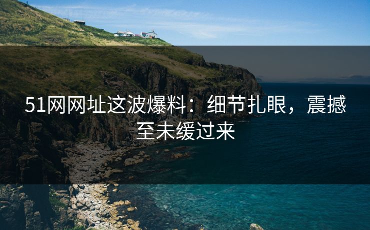 51网网址这波爆料：细节扎眼，震撼至未缓过来